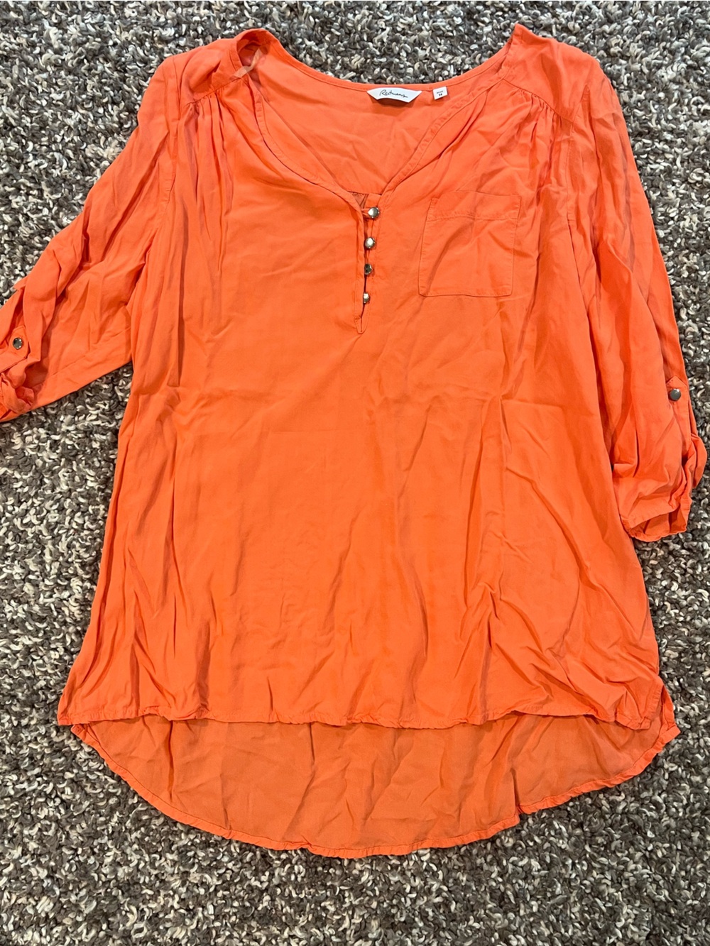 Reitmans Orange Plus-Size Women's Blouse
